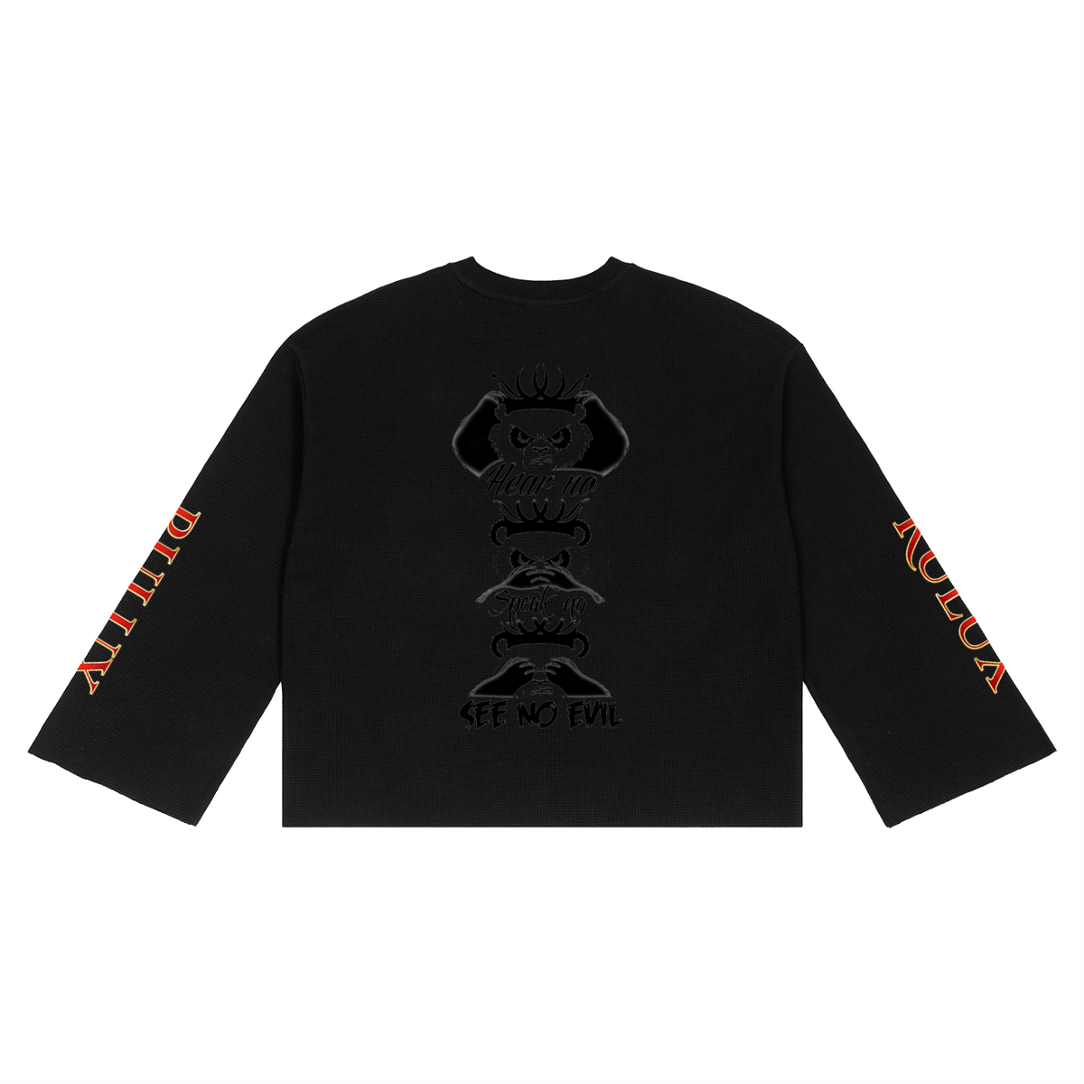 RULUX See , Say, Hear NO Unisex Waffle Raw Edge T-Shirt