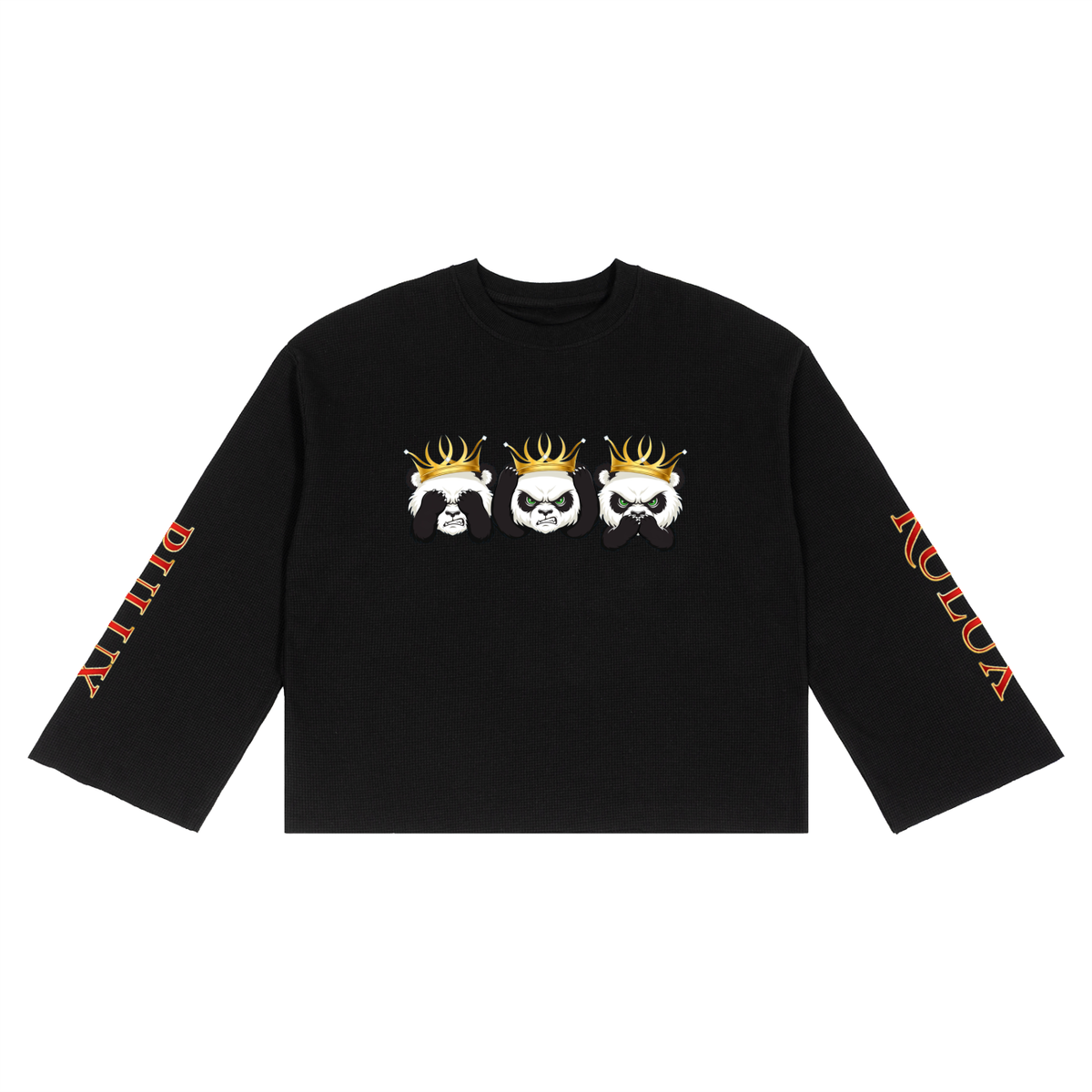 RULUX See , Say, Hear NO Unisex Waffle Raw Edge T-Shirt