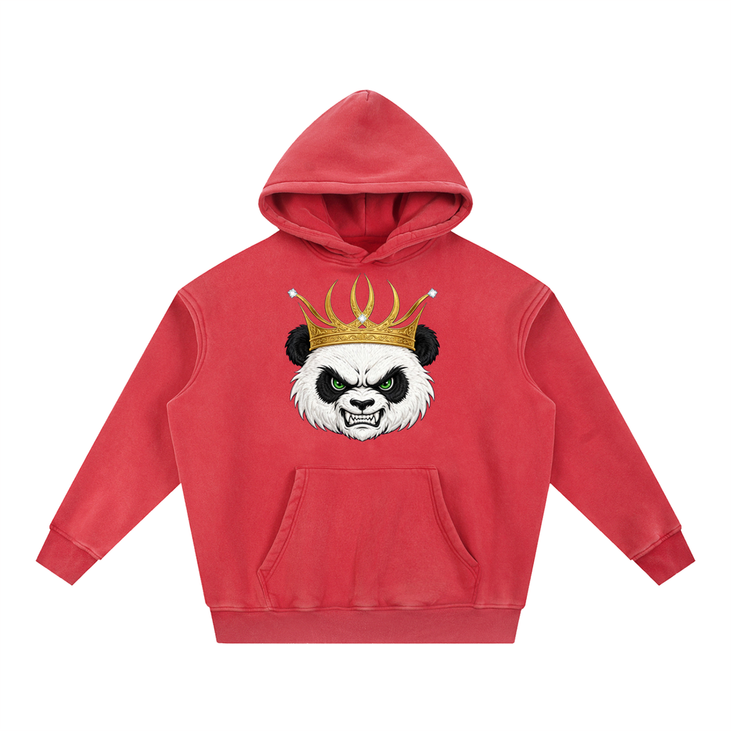 Panda Classic Snow Wash Fleece Oversize Hoodie