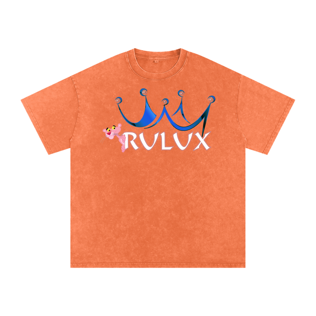RULUX Pink Panther Snow Washed Oversized Cotton T-Shirt