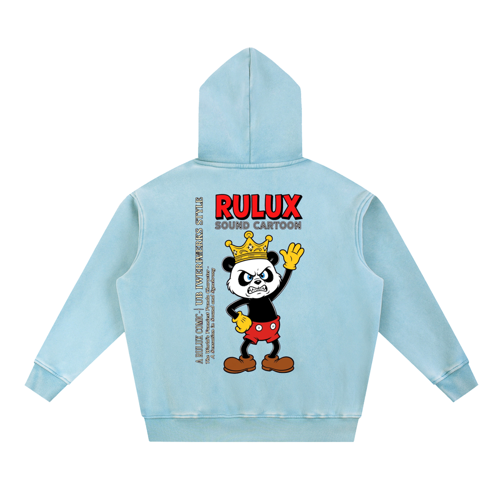 Panda Classic Snow Wash Fleece Oversize Hoodie