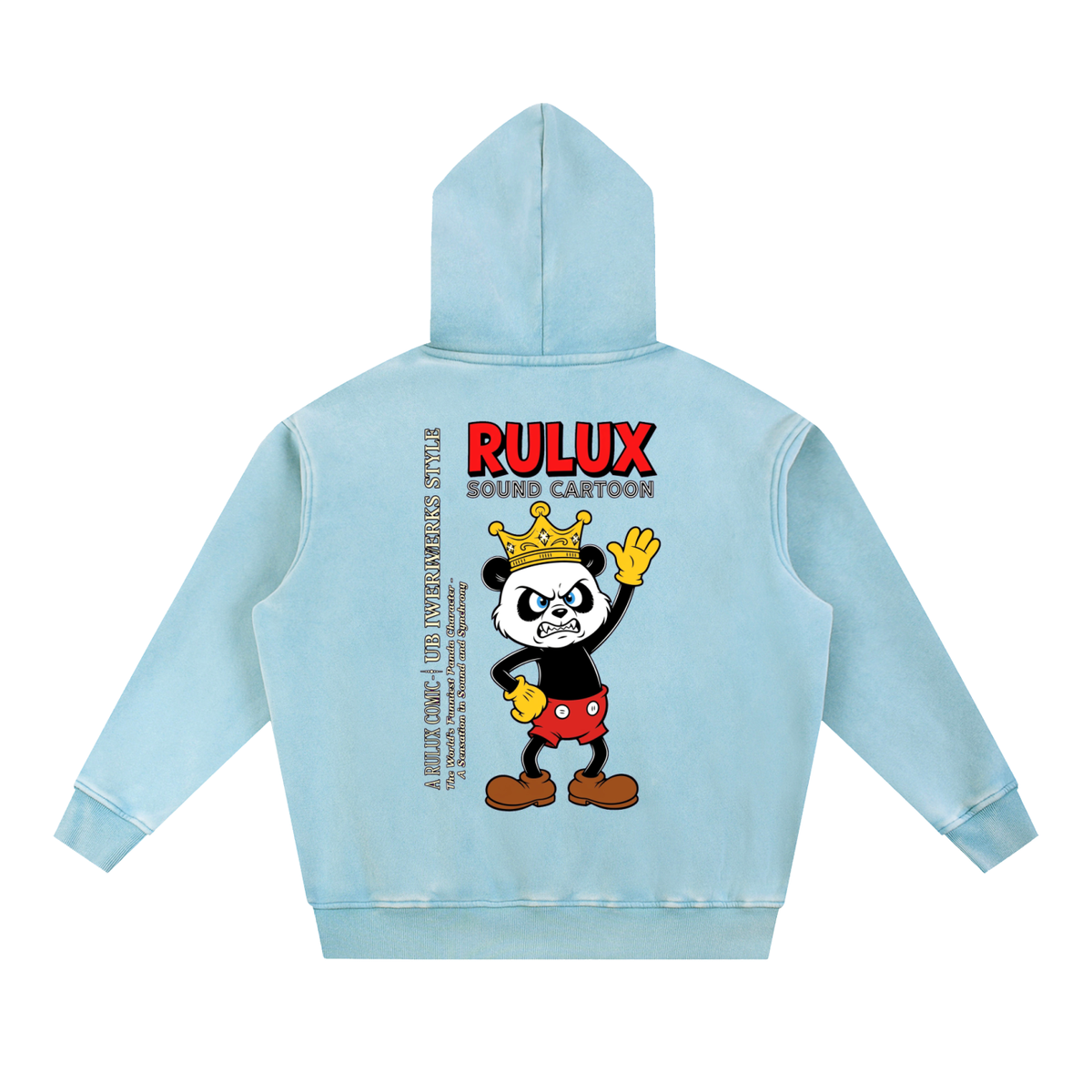 Panda Classic Snow Wash Fleece Oversize Hoodie