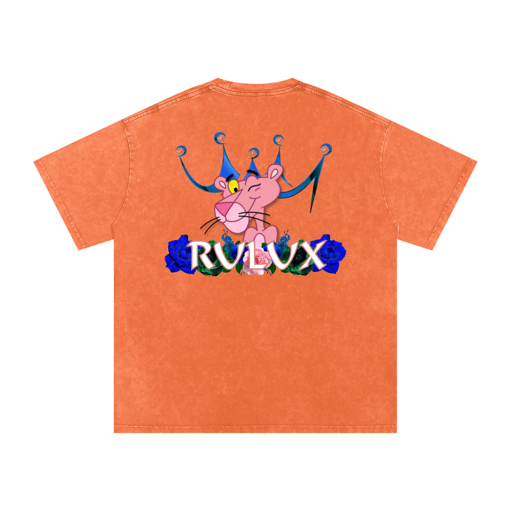 RULUX Pink Panther Snow Washed Oversized Cotton T-Shirt