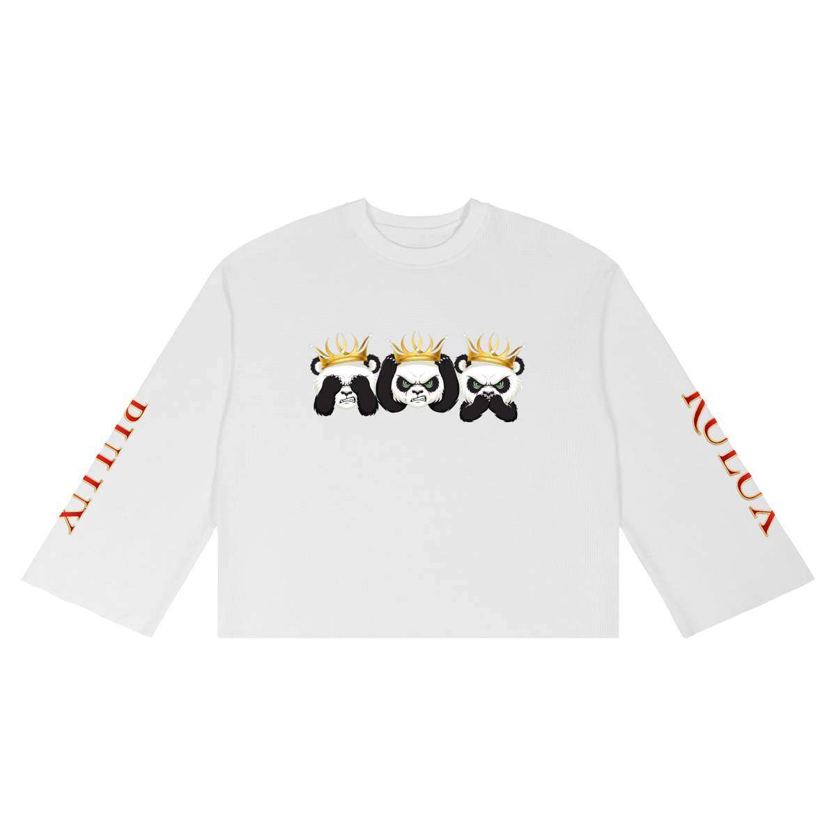 RULUX See , Say, Hear NO Unisex Waffle Raw Edge T-Shirt